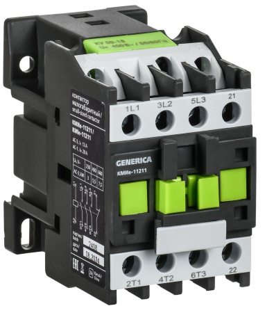 Контактор КМИе-11211 12А 230В/АС3 1NC GENERICA