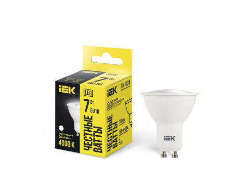Лампа LED PAR16 софит 7Вт 230В 4000К GU10 IEK